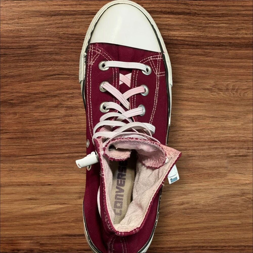 Converse Chuck Taylor All Star High Tops Burgundy Women’s 8.5 Men’s 7 - Picture 3 of 6